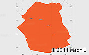 Political Simple Map of Tepelenë, single color outside, borders and labels