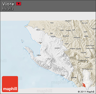 Classic Style 3D Map of Vlorë