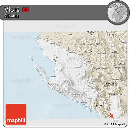 Classic Style 3D Map of Vlorë