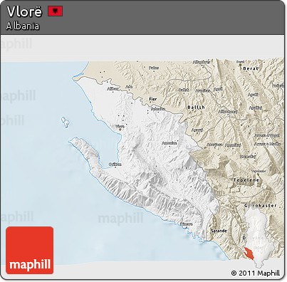 Classic Style 3D Map of Vlorë