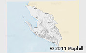 Classic Style 3D Map of Vlorë, single color outside