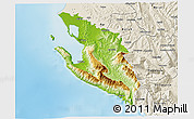 Physical 3D Map of Vlorë, shaded relief outside