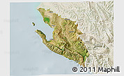Satellite 3D Map of Vlorë, lighten