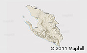 Shaded Relief 3D Map of Vlorë, cropped outside
