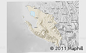 Shaded Relief 3D Map of Vlorë, desaturated