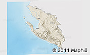 Shaded Relief 3D Map of Vlorë, single color outside