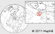 Blank Location Map of Vlorë, within the entire country