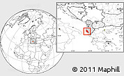 Blank Location Map of Vlorë, highlighted country, within the entire country