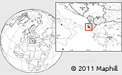 Blank Location Map of Vlorë, highlighted country