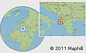 Savanna Style Location Map of Vlorë, within the entire country