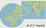 Savanna Style Location Map of Vlorë, highlighted country