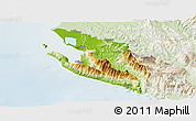 Physical Panoramic Map of Vlorë, lighten