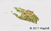 Satellite Panoramic Map of Vlorë, cropped outside