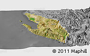Satellite Panoramic Map of Vlorë, desaturated