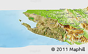 Satellite Panoramic Map of Vlorë, physical outside