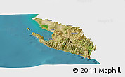 Satellite Panoramic Map of Vlorë, single color outside