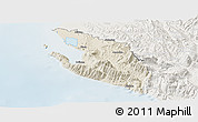 Shaded Relief Panoramic Map of Vlorë, lighten