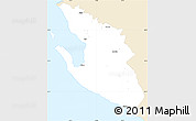 Classic Style Simple Map of Vlorë, single color outside