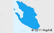 Political Simple Map of Vlorë, single color outside