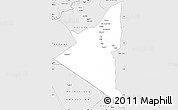 Silver Style Simple Map of Adrar