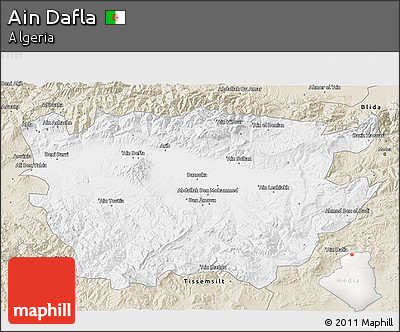 Classic Style 3D Map of Ain Dafla
