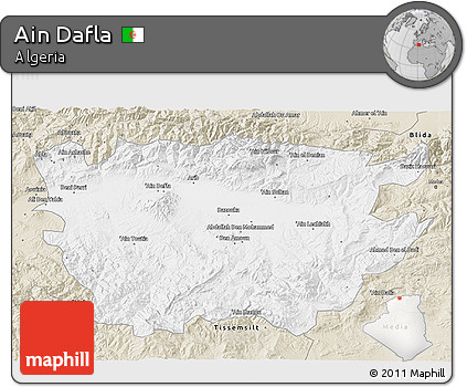 Classic Style 3D Map of Ain Dafla
