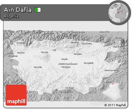 Gray 3D Map of Ain Dafla