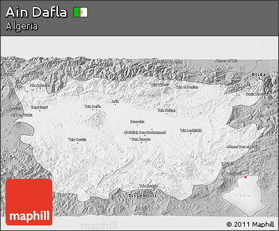 Gray 3D Map of Ain Dafla