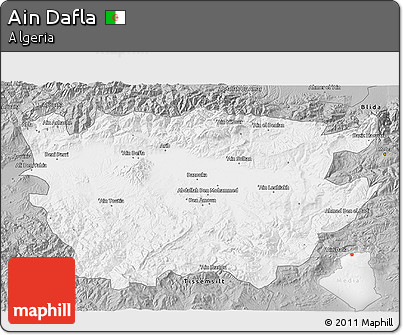 Gray 3D Map of Ain Dafla