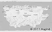 Gray 3D Map of Ain Dafla, single color outside