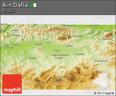 Physical 3D Map of Ain Dafla