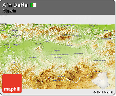 Physical 3D Map of Ain Dafla