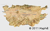 Satellite 3D Map of Ain Dafla, single color outside