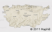 Shaded Relief 3D Map of Ain Dafla, cropped outside