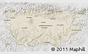 Shaded Relief 3D Map of Ain Dafla, lighten, semi-desaturated