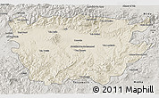 Shaded Relief 3D Map of Ain Dafla, semi-desaturated