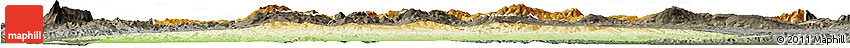 Physical Horizon Map of Ain Dafla, darken, semi-desaturated