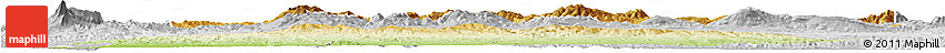 Physical Horizon Map of Ain Dafla, lighten, desaturated
