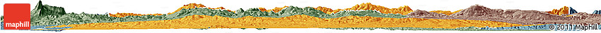 Political Horizon Map of Ain Dafla, semi-desaturated