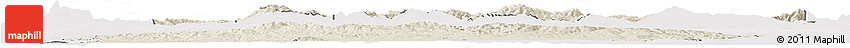 Shaded Relief Horizon Map of Ain Dafla, cropped outside