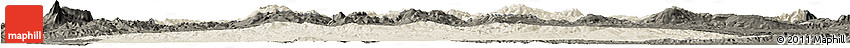 Shaded Relief Horizon Map of Ain Dafla, darken