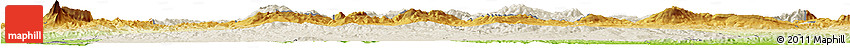 Shaded Relief Horizon Map of Ain Dafla, physical outside
