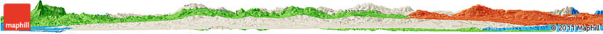 Shaded Relief Horizon Map of Ain Dafla, political outside