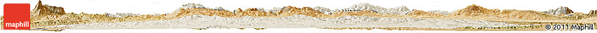 Shaded Relief Horizon Map of Ain Dafla, satellite outside
