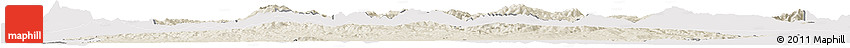 Shaded Relief Horizon Map of Ain Dafla, single color outside