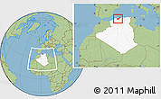 Savanna Style Location Map of Ain Dafla, highlighted country, within the entire country