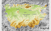 Physical Map of Ain Dafla, desaturated