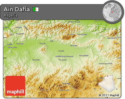 Physical Map of Ain Dafla