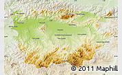 Physical Map of Ain Dafla, lighten