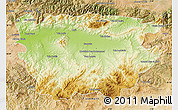 Physical Map of Ain Dafla, satellite outside